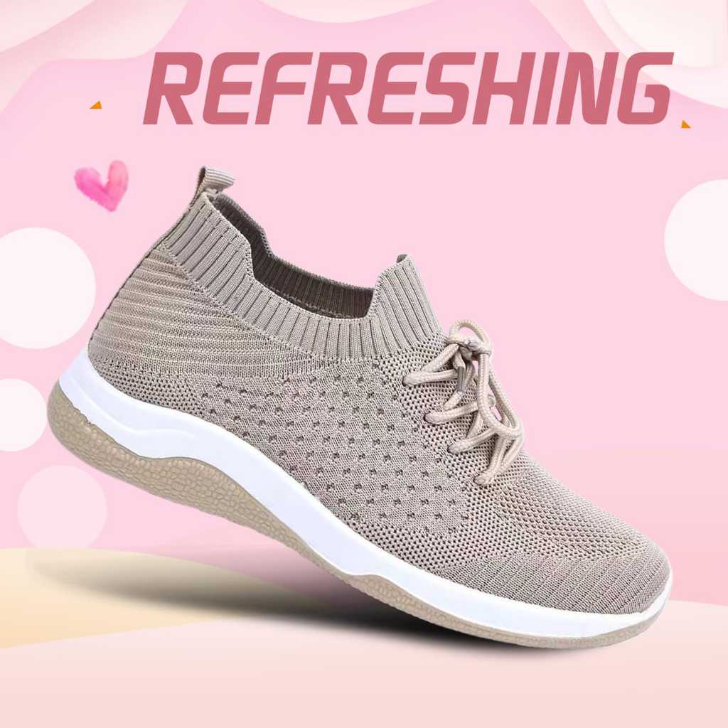 	 Sneakers Wanita Sport Shoes Canvas Cewek Sepatu Olahraga Bertali - A2026	