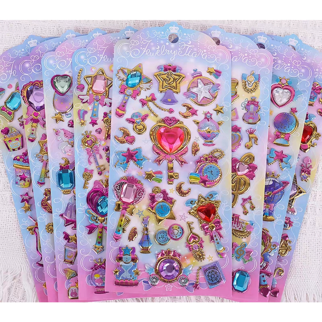 

(10 PCS) Stiker Timbul Model Tiara - Jewelry Tiara - High Quality