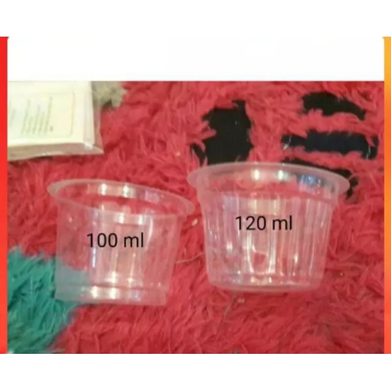 Cup Puding + tutup - mika puding 100ml wadah puding