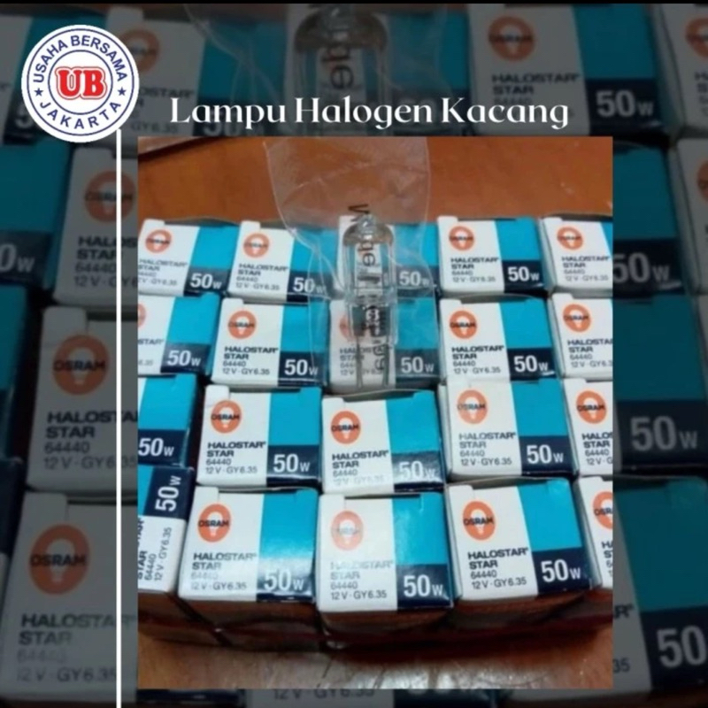 lampu halogen kacang 12v 50w osram
