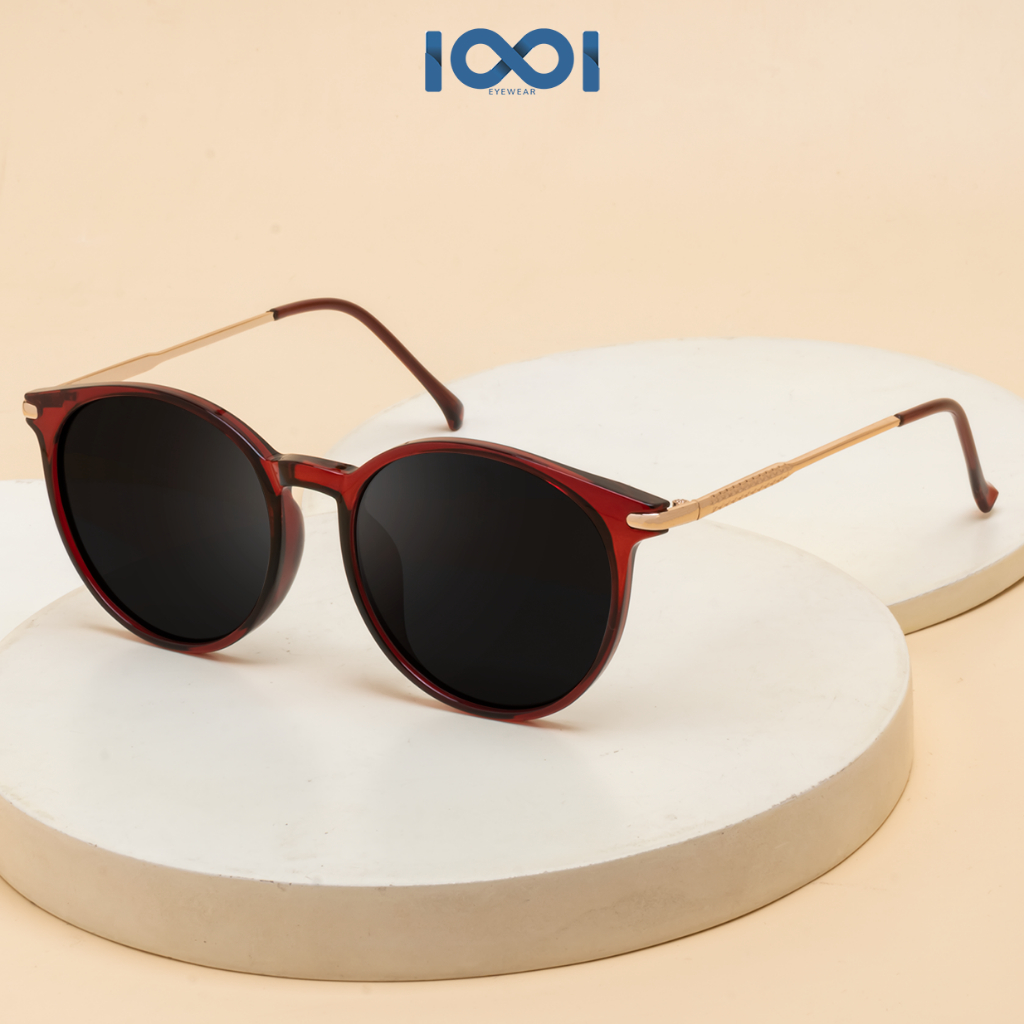IOOI Eyewear -  Kacamata Sunglasses Hitam Bulat Lensa Polarized Anti UV400 Pria Wanita 245