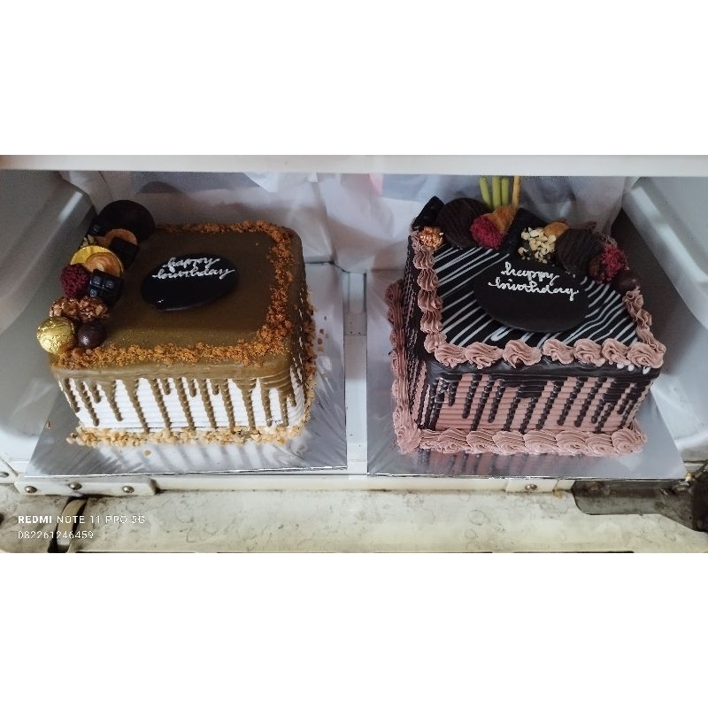 

Kue Ulang Tahun Ultah Brownies Palembang 14cm Petak