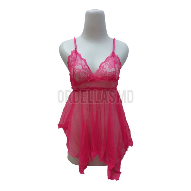 ORDELLASMD L004 Pakaian Tidur Wanita Fashion Dress Lingerie G String-Pink