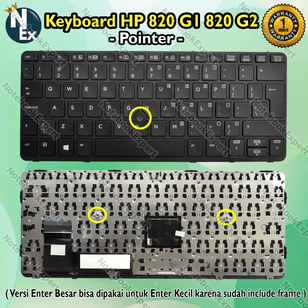KEYBOARD HP ELITEBOOK 820 G1 820 G2 POINTER