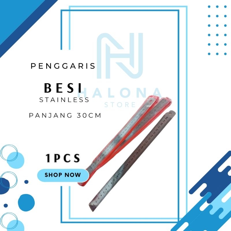 

[1 PCS] Penggaris Besi Stainless Panjang 30cm