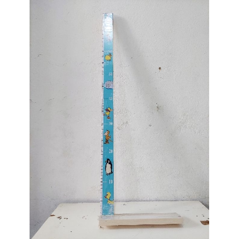 Alat ukur tinggi badan anak,kayu/meteran kayu_Aluminium