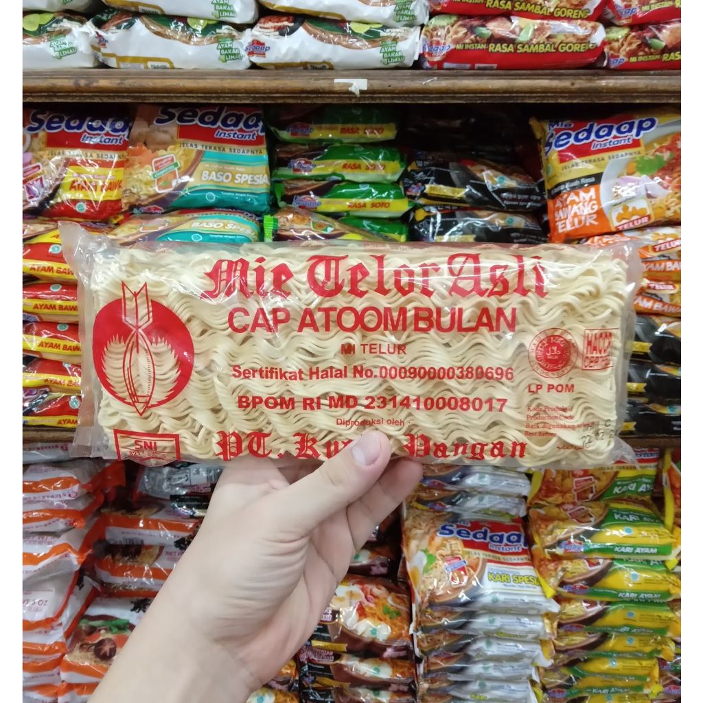 

MI TELUR / MIE TELOR ASLI CAP ATOOM ATOM BULAN HALAL 200g