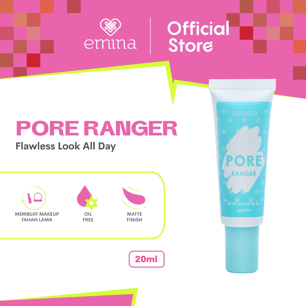 Foto Emina Pore Ranger 20 mL - Primer Translucent Matte Samarkan Pori-Pori, Make up Tahan 12 Jam