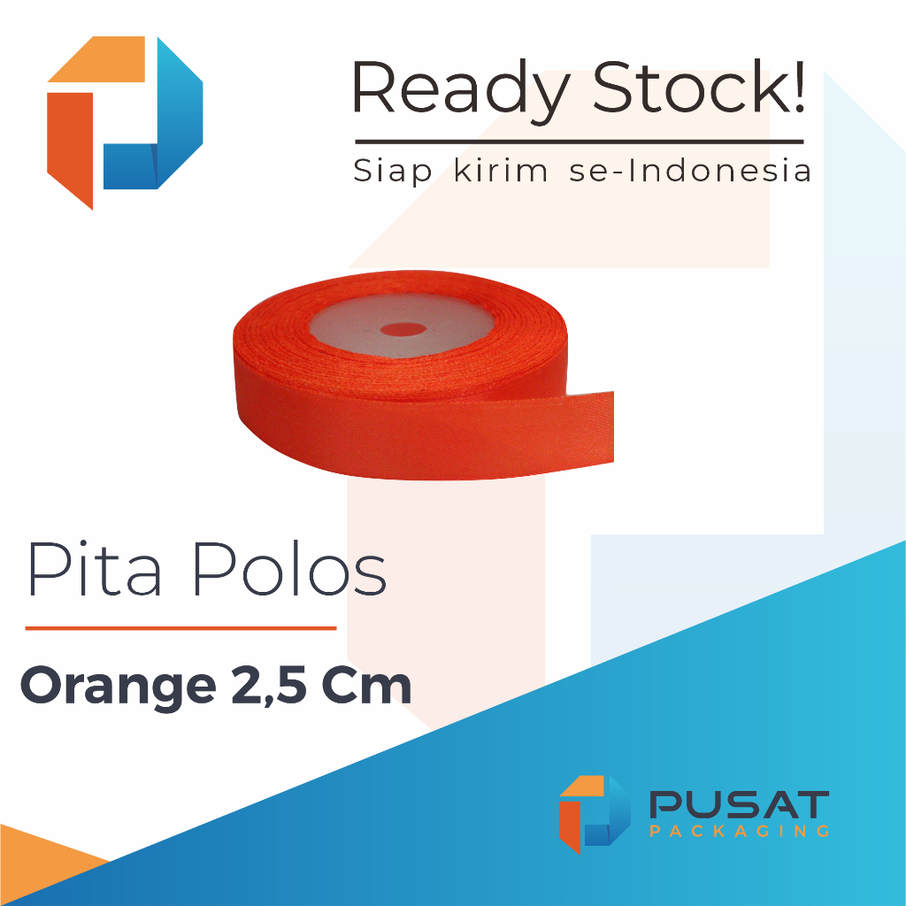 

Pita Satin Orange Polos 2,5 cm