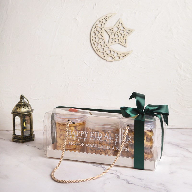 

[PAKET KEMASAN HAMPERS NATAL/CHRISTMAS & EID] box mika plus tali + sticker natal/christmas/idul fitri + pita