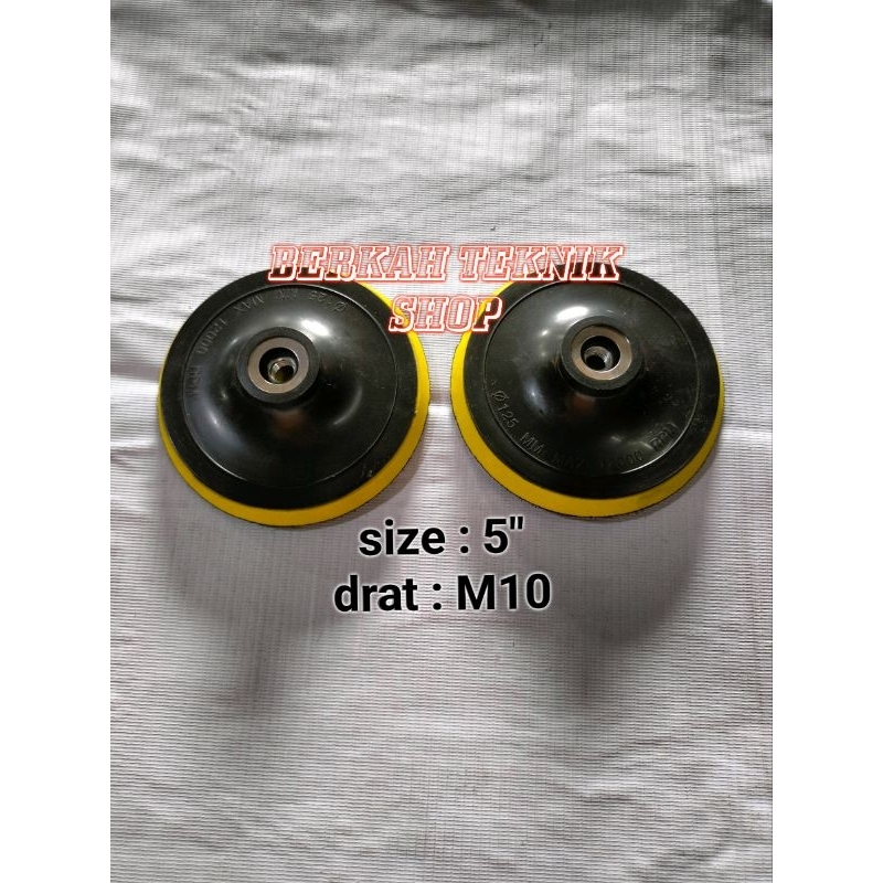 TATAKAN / PAD AMPLAS (POLES) BULAT 5" adaptor bor wol busa poles gerinda  bor