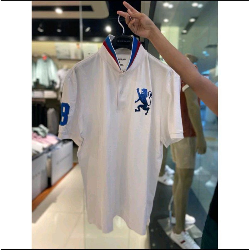 Kaos Polo Giordano Lion 3D Black, White , Grey, Navy, Blue, Red, Yellow size S M L XL XXL Original S