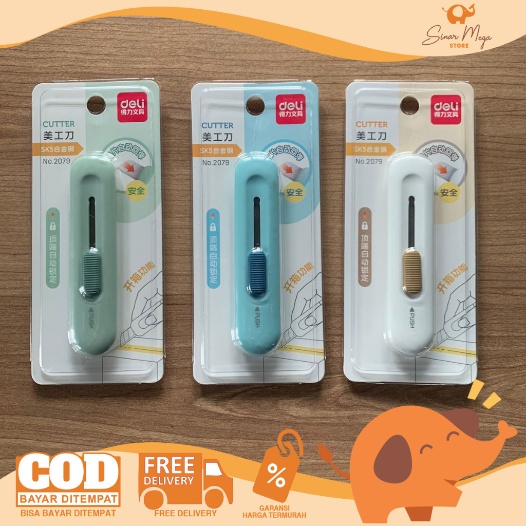 

Deli Cutter Knife 2079 / Alat Pemotong Ukuran SK5 2079 Murah Berkualitas