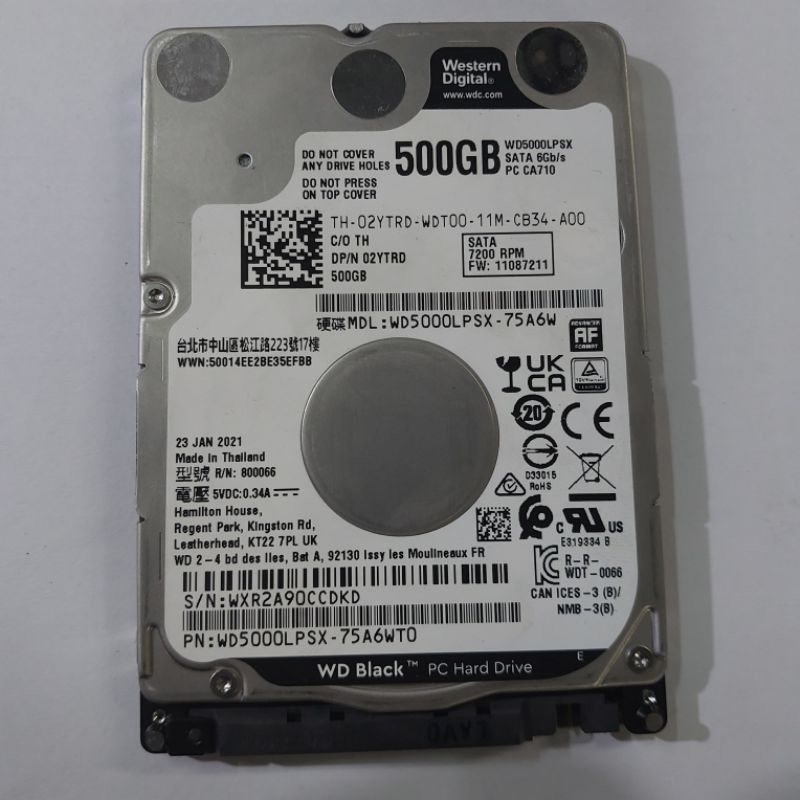 Hard Disk 500GB Laptop 2.5 Sata - Hdd 2.5inch 7200Rpm 5400Rpm