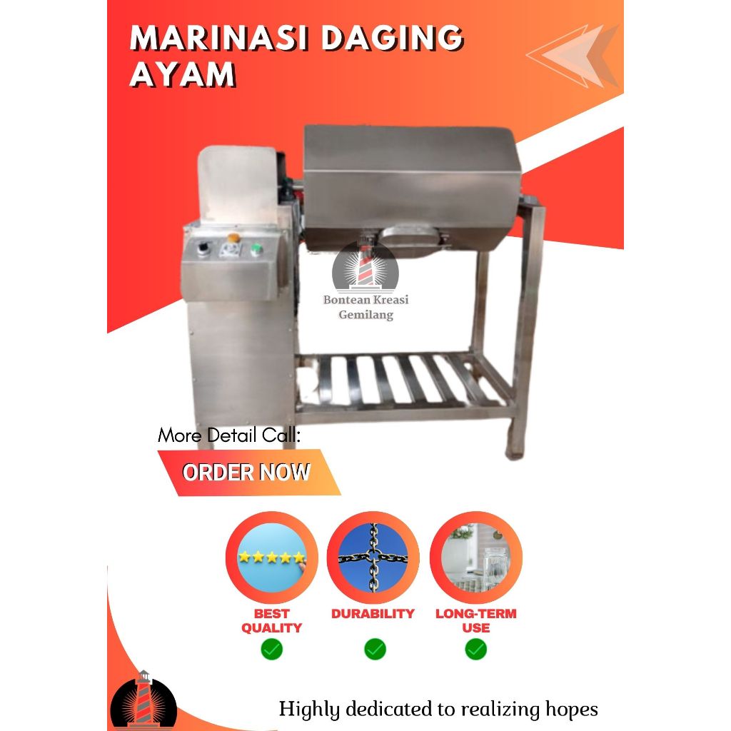 Mesin Marinasi Ayam - Marinasi Daging 10kg/Proses