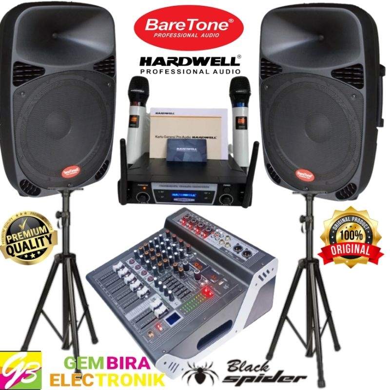 Paket karaoke BARETONE power mixer 800 watt Outdoor indoor