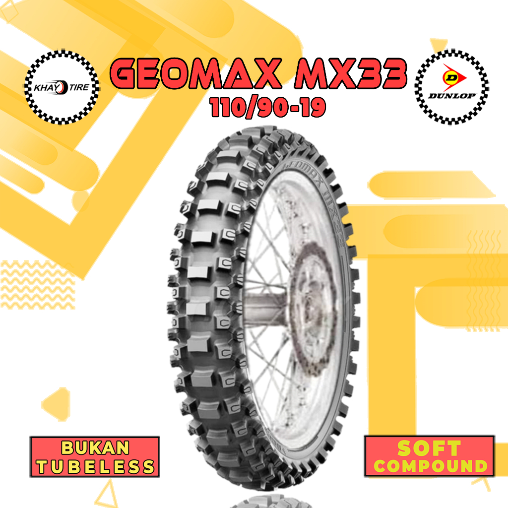 Ban Motor TRAIL Soft Compound DUNLOP GEOMAX MX33 110/90 Ring 19 Non Tubeless