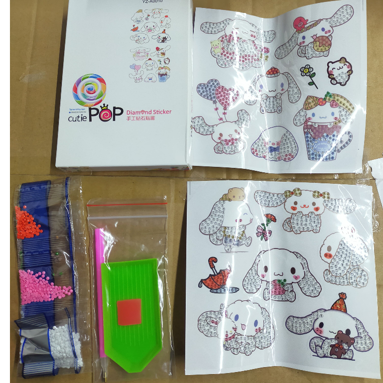 

DIY Diamond stiker kartun karakter princess , animal dkk - cutie pop diamond sticker - drill handmade stickers cartoon/DIY Mewarnai Menempel Diamond Sticker Manik Bulat Kertas