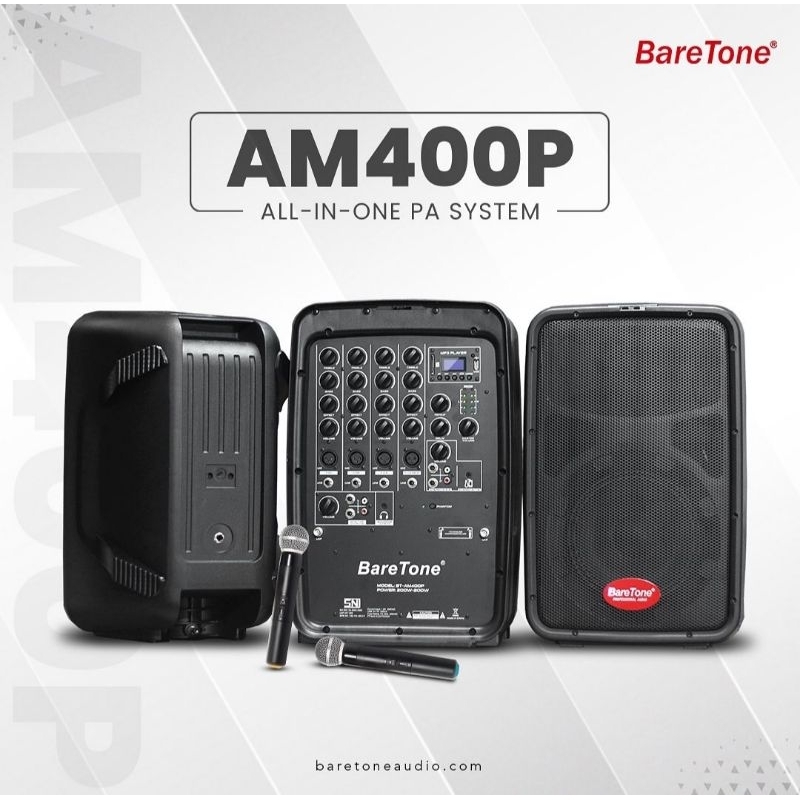 Speaker Aktif Portabel Baretone Am 400P BT AM 400P Original Bergaransi