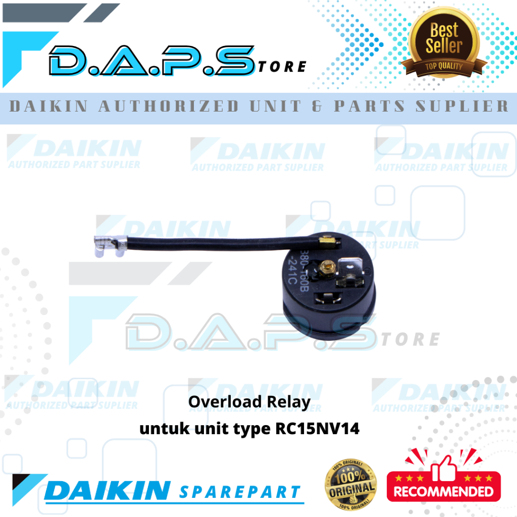 Overlud - Over Load Relay AC DAIKIN Thailand 1/2 PK RC15NV14