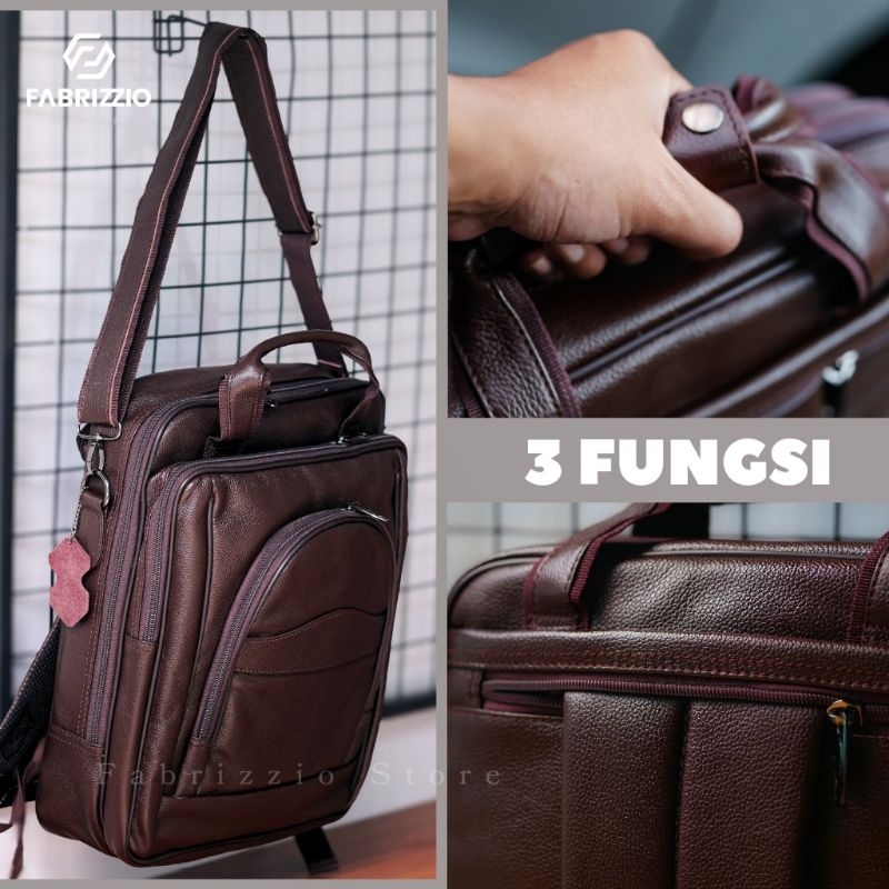 tas ransel laptop 14 inch  tas selempang kulit sapi