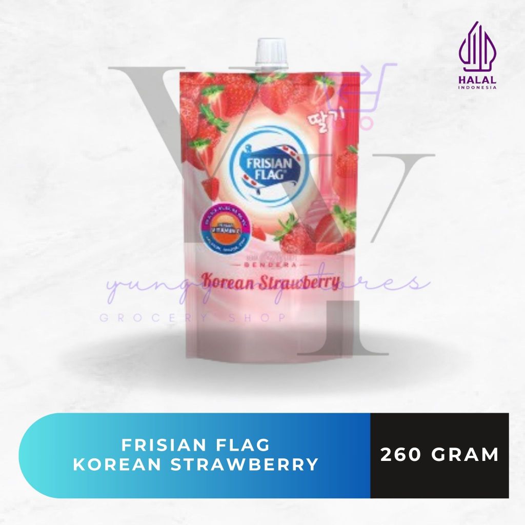 

Frisian Flag Susu Bendera Kental Manis Korean Strawberry Pouch 260 gram