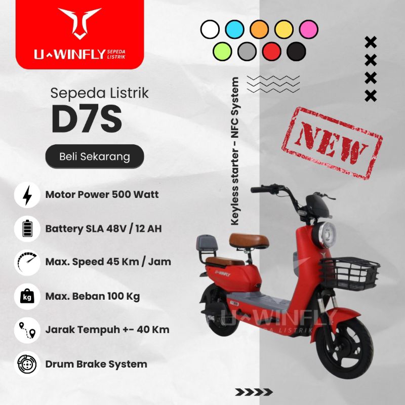 Sepeda Listrik Uwinfly D7S