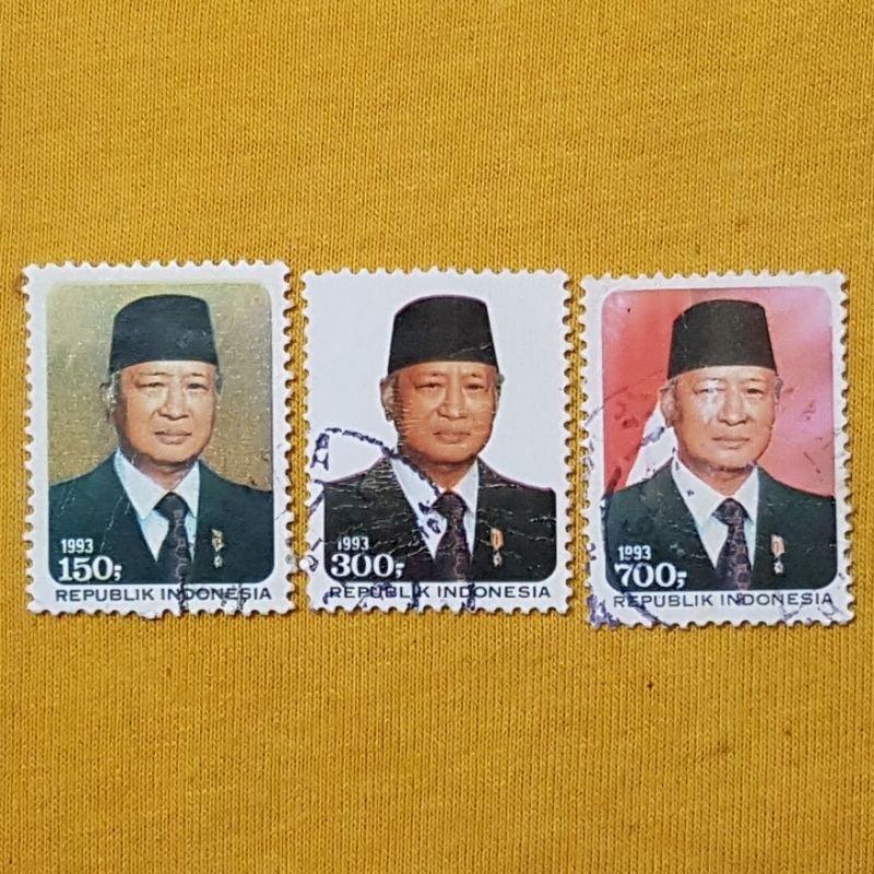 

Perangko Presiden Soeharto 1993 Set 3pc Lengkap Used Langka Murah Asli Pos Indonesia