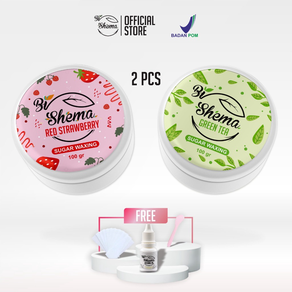 Terupdate BPOM  BIO SHEMA WAXING ISI 4 pcs 5gr  2 Pcs 1gr  SERUM After Wax  Spatula  kain wax  Paket