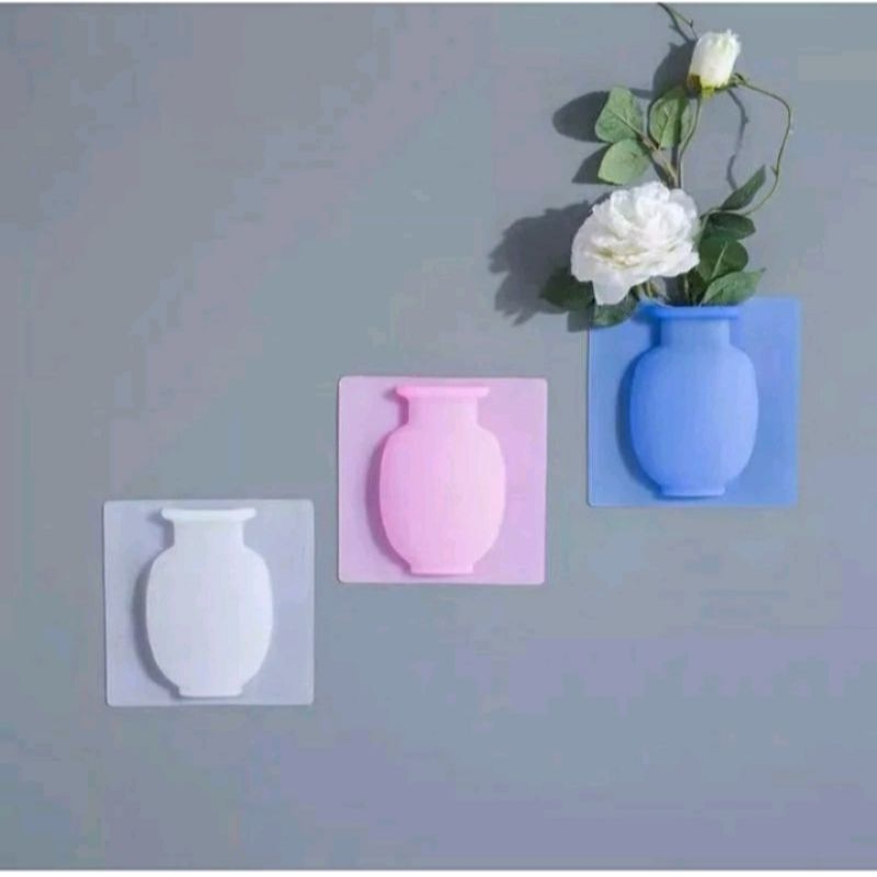 Vas Bunga Tempel Dinding Vas Gantung Vas Bunga Silikon Vas Bunga Dinding Vas Tempel Vas Bunga Hiasan