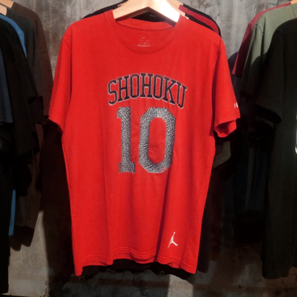 Kaos NIKE Air Jordan 6 Retro VI Slam Dunk Shohoku Shirt Red Limited Edition