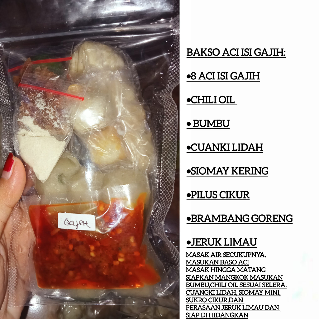 

1 Pcs Bakso Aci Kuah Pedas Jeruk Limau