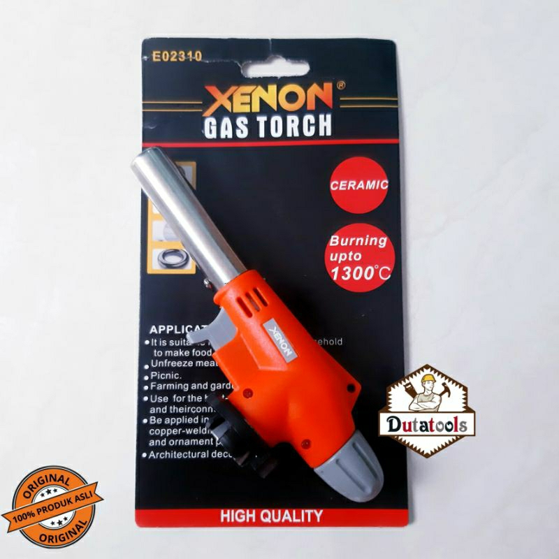 Gas torch XENON E 02310/obor gas/kompor bakar mini/pementik api BBQ/portable flame gun blow/pistol s