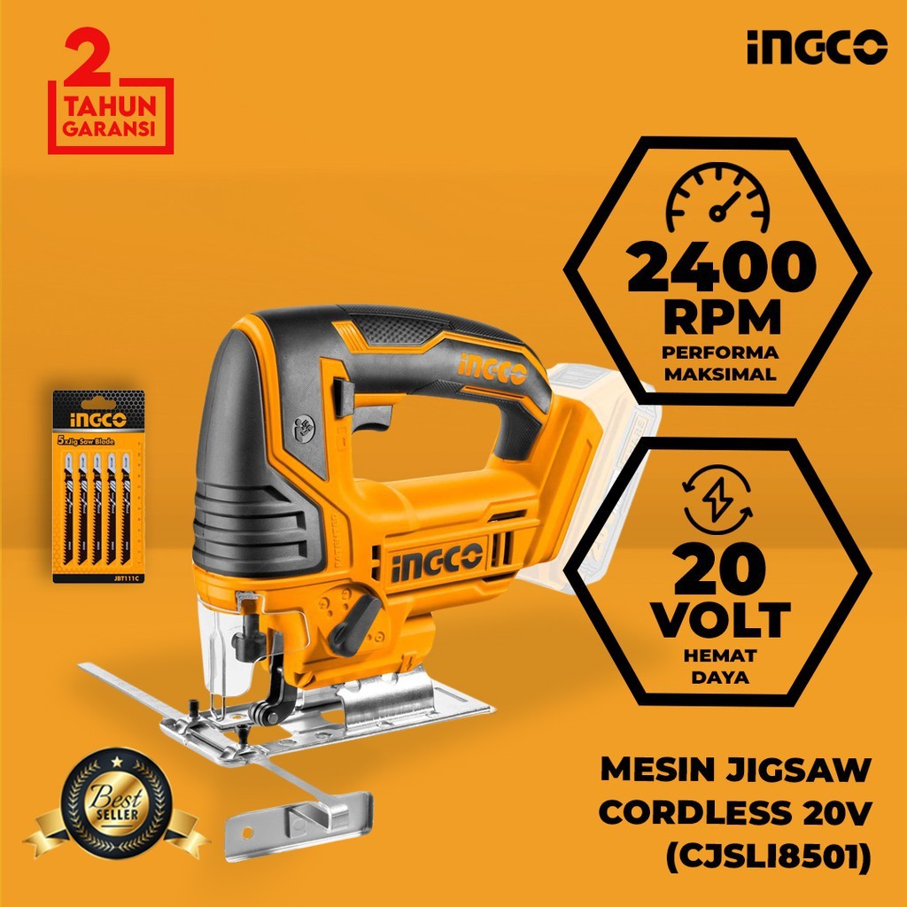 INGCO CJSLI8501 MESIN JIGSAW CORDLESS 20V CJSLI 8501