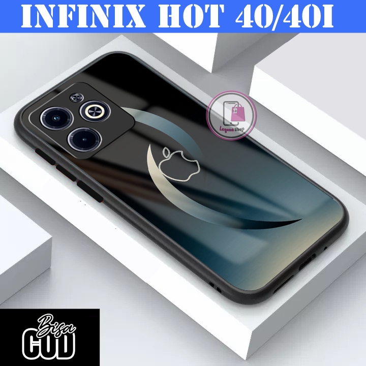 Softcase Kaca Infinix Hot 40/40i Terbaru Motif Logo Iphone Terbaru [15]