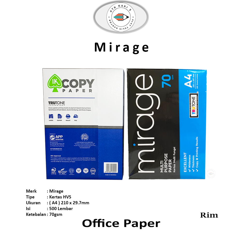 

Multi Brand Copy Paper A4 70 Gr Kertas Foto Copy - Rim