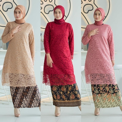 Atasan Kebaya tunik Brukat Modern / Kebaya jumbo M-5XL / kebaya Tunik Wanita Muslim Modern / baju wa