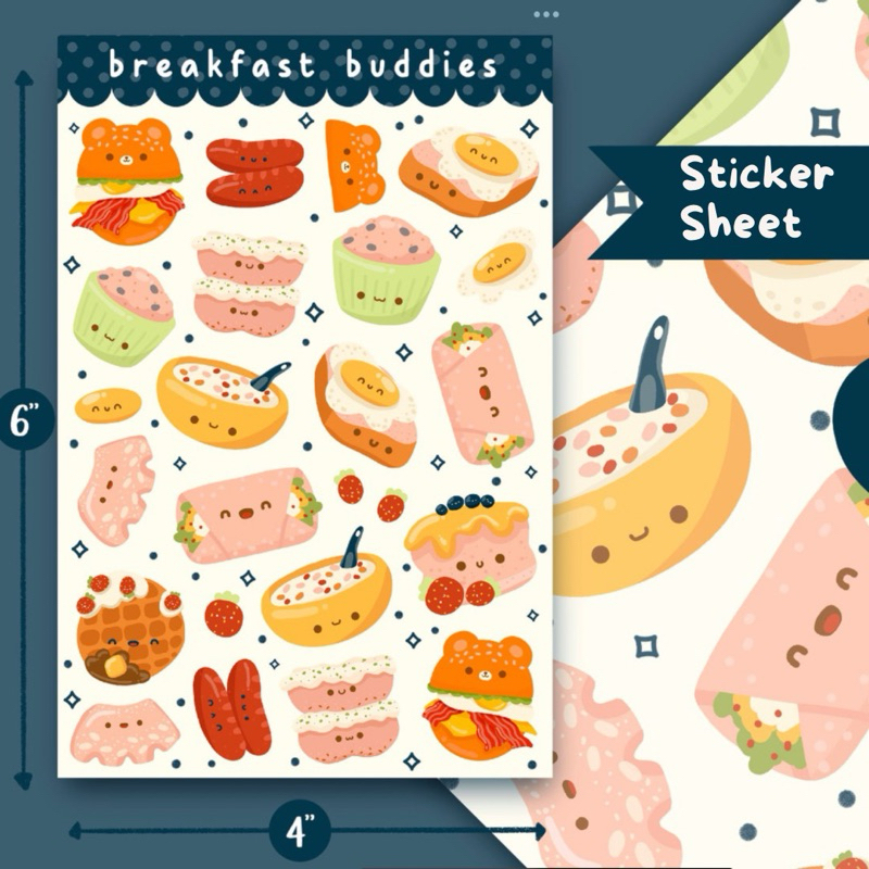 

[MIKUMI] BREAKFAST BUDDIES | Deco Sticker Murah, Sticker Murah, Planner Sticker, Sticker Planner, Sticker Transpara