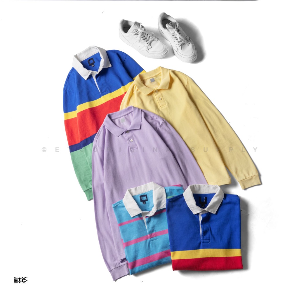 Kaos Polo Lengan Panjang Pria-