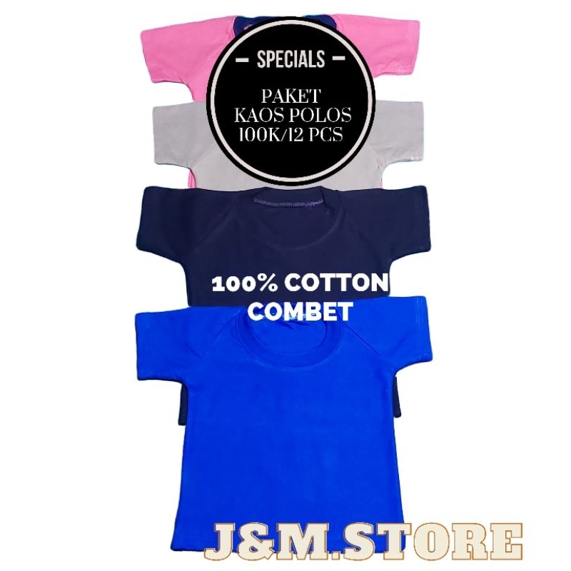 Paket Usaha 12 PCS Kaos Polos Anak