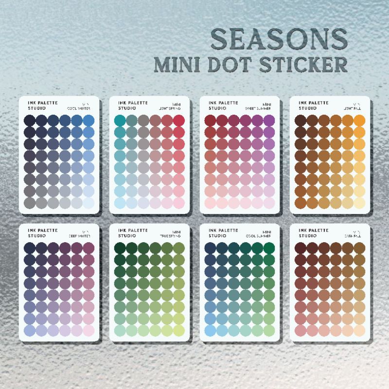 

48pcs Seasons Mini Dot Sticker 1cm / Round Sticker / Stiker Bulat