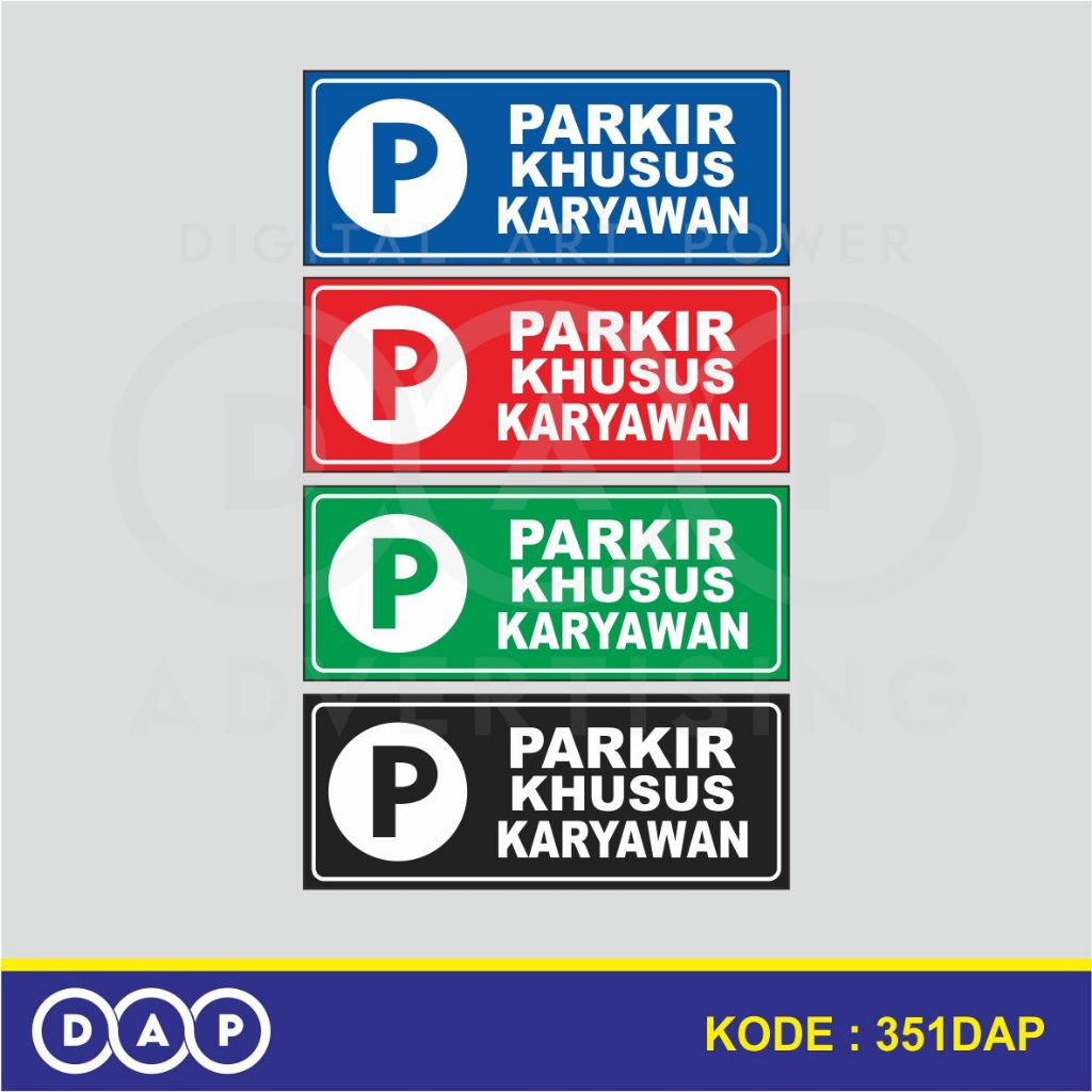 

351 - STIKER PARKIR KHUSUS KARYAWAN - 25 X 10 CM - VYNIL - TERBAIK