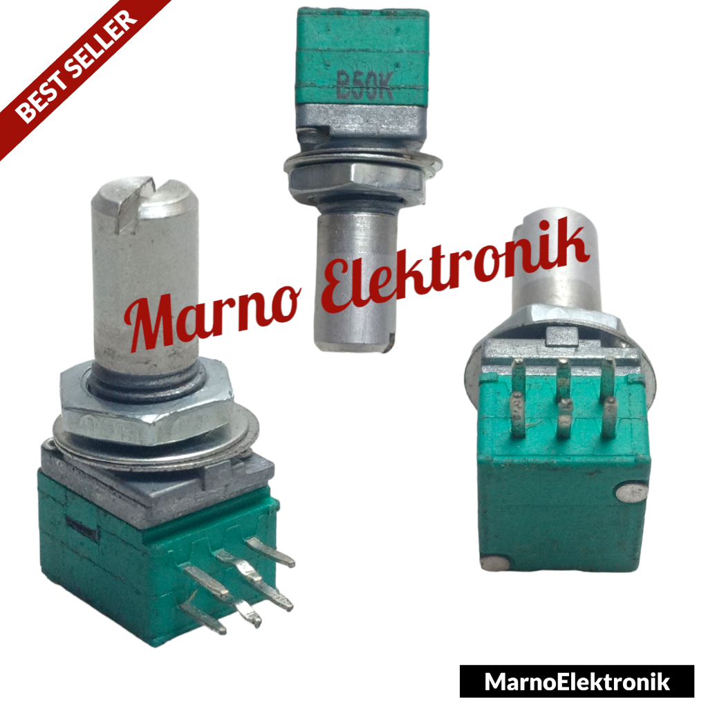 POTENSIO B50K 6 PIN MINI HIJAU 6 KAKI