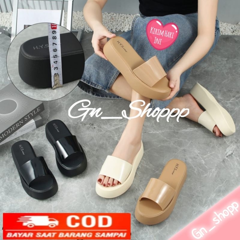 Sandal Wanita WEDGES GLOSY BOHO Terbaru H.Y.S 1758 BOHO