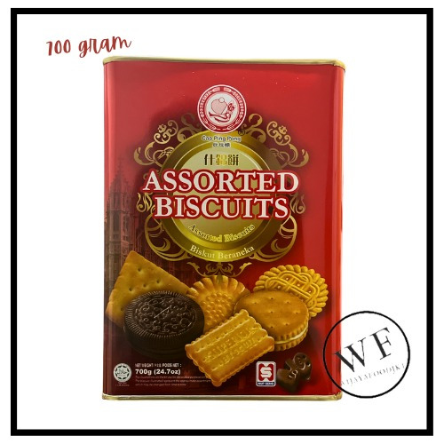 

Hup seng Assorted Biscuits kaleng / hupseng Biskuit Beraneka Rasa 700g