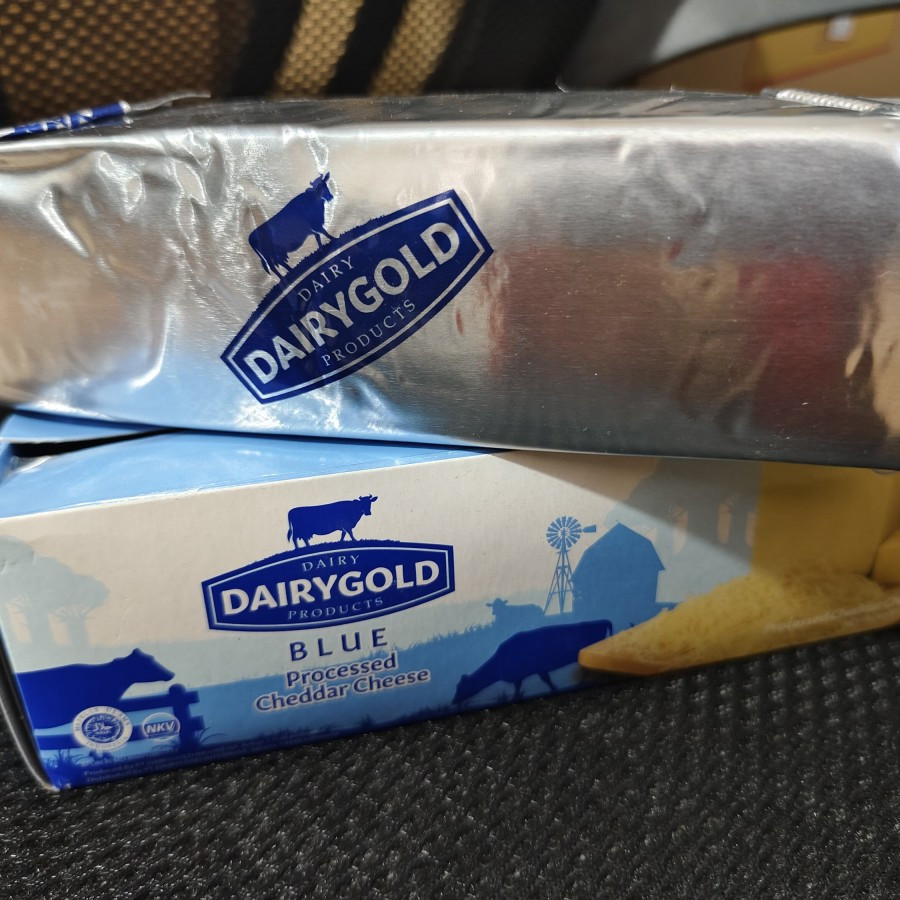 

Keju Dairygold Blue repack potongan 240gr Cheese Parut Batangan