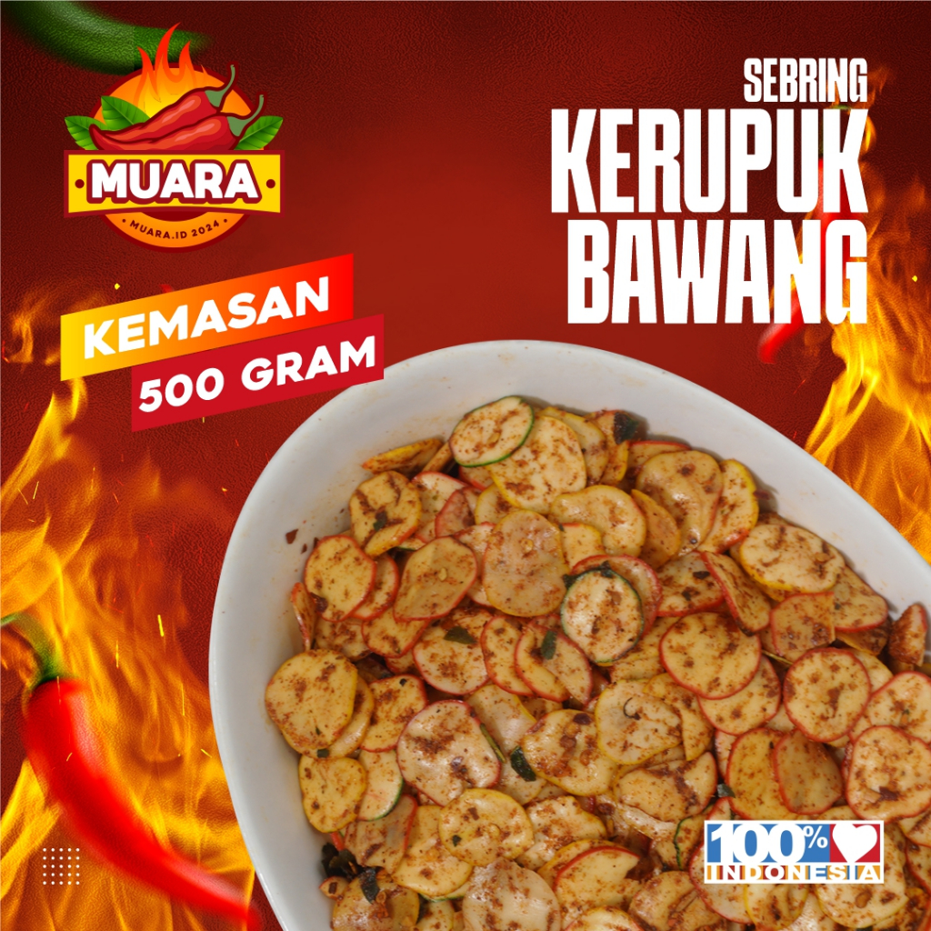 

SEBRING KERUPUK BAWANG PEDAS DAUN JERUK KEMASAN 500GR