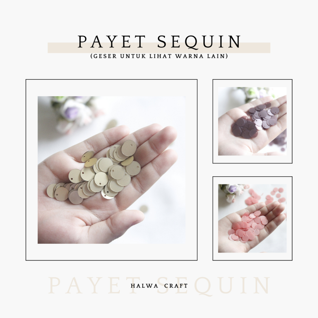 Payet Sequin Bulat Rata/ Flat Sequin Dollar 10mm
