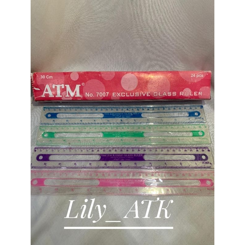 

Penggaris Plastik ATM 30cm No. 7007 isi 24 pcs