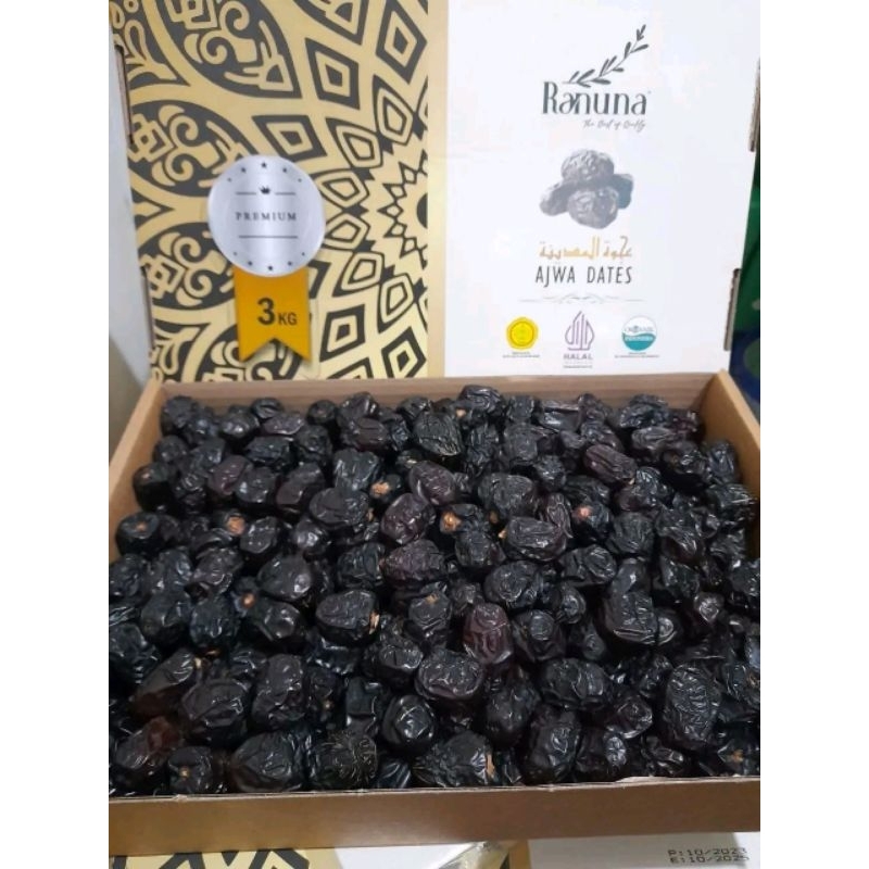 

Kurma Ajwa Premium Ranuna/ Kurma Ajwa Organic Kemasan Repack Thinwall